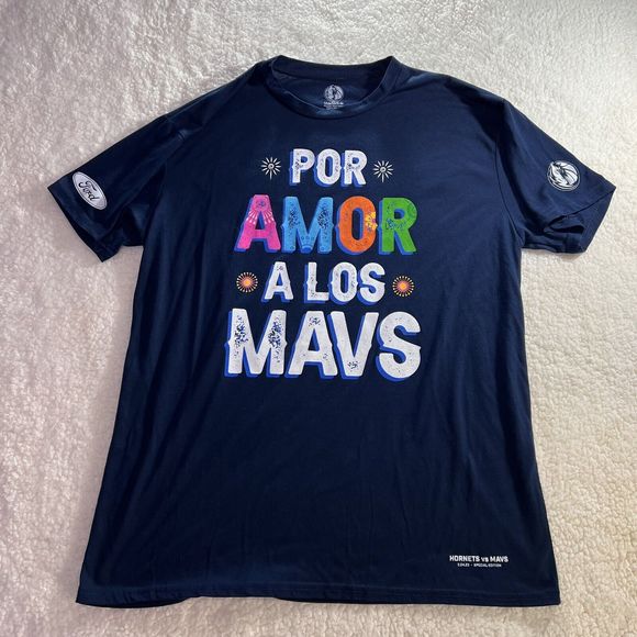 Dallas Mavericks Por Amor A Los Mavs Special Edition‎ Shirt Blue XL SGA 3/24/23 - Picture 1 of 12